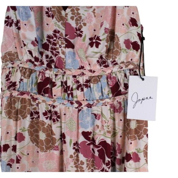 Japna Floral Maxi Dress Boho Feminine Size Small Bloomcore Smocked Back New - Picture 5 of 7